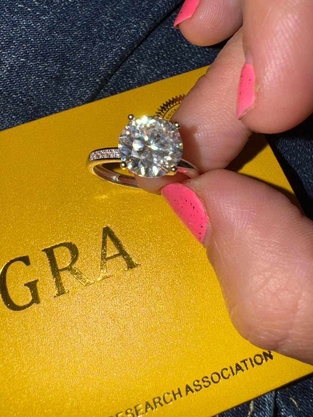 BRAND NEW MOISSANITE STERLING SILVER .925 sz 7 solitaire ring MSRP $545